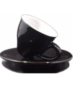 SET ESPRESSO CUP AND SAUCER BLACK